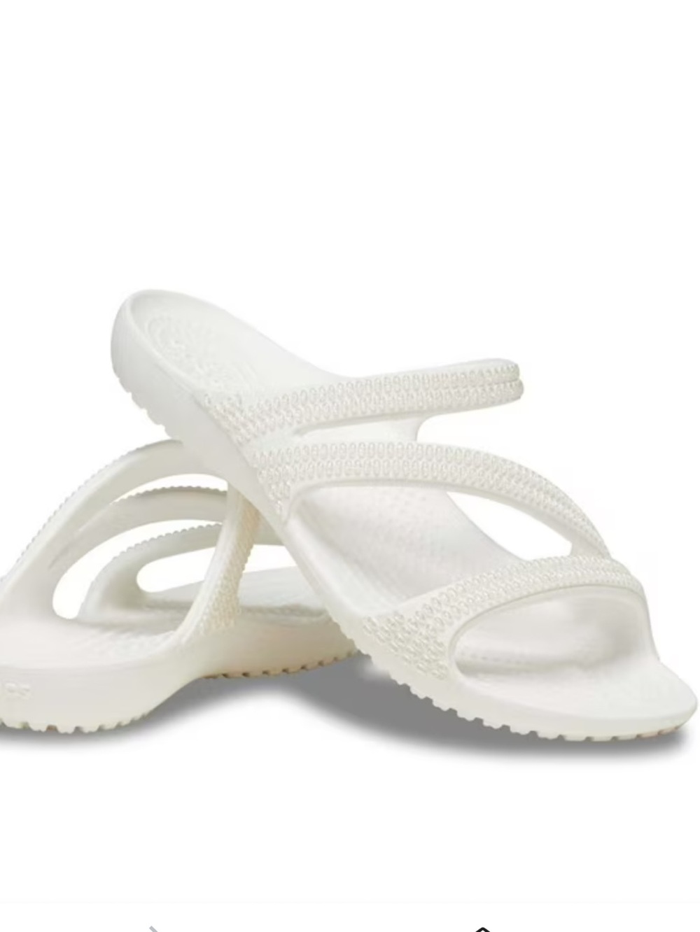 Crocs Women's Kadee II Strappy Sandals, White Jewels, Size 10, NEW NWT